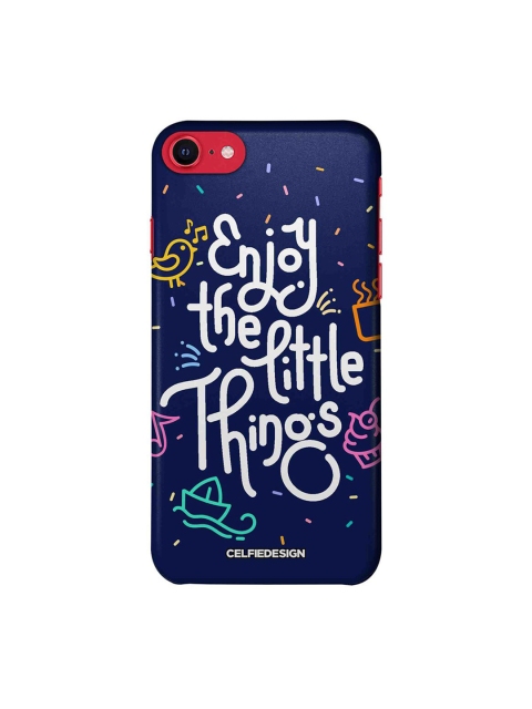 

CelfieDesign Blue & White Enjoy The Little Things iPhone SE 2020 Slim Back Case