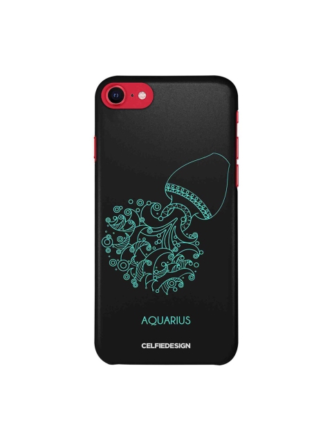 

CelfieDesign Black & Blue Aquarius iPhone SE 2020 Slim Back Case