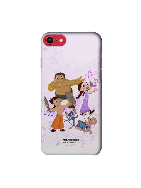 

CelfieDesign Purple & Brown Chota Bheem Musical iPhone SE 2020 Slim Back Case