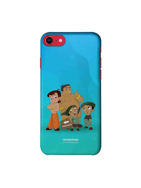 

CelfieDesign Blue & Brown Chota Bheem Gang iPhone SE 2020 Slim Back Case