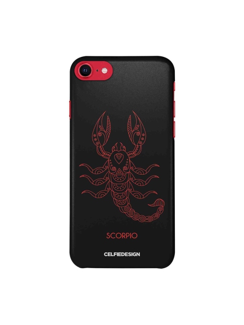 

CelfieDesign Black & Red Scorpio iPhone SE 2020 Slim Back Case
