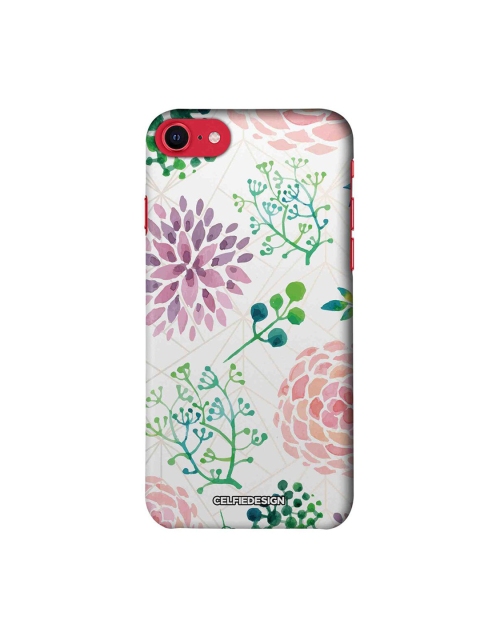 

CelfieDesign White & Pink Ferns & Flowers iPhone SE 2020 Slim Back Case