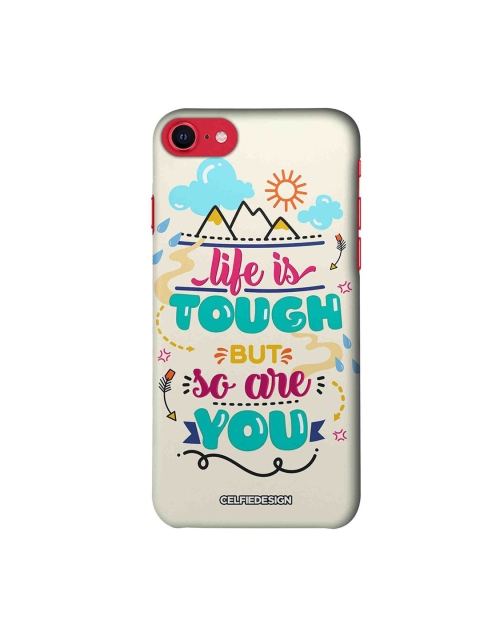 

CelfieDesign Beige & Teal Life Is Tough But So Are You iPhone SE 2020 Slim Back Case