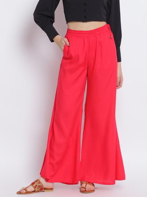 

Lakshita Women Magenta Chambray Palazzos