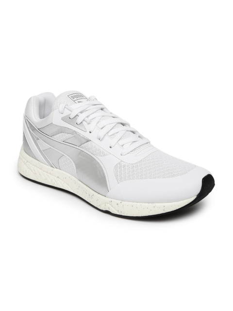 

Puma Men White & Silver-Toned 698 Ignite Metallic Solid Sneakers