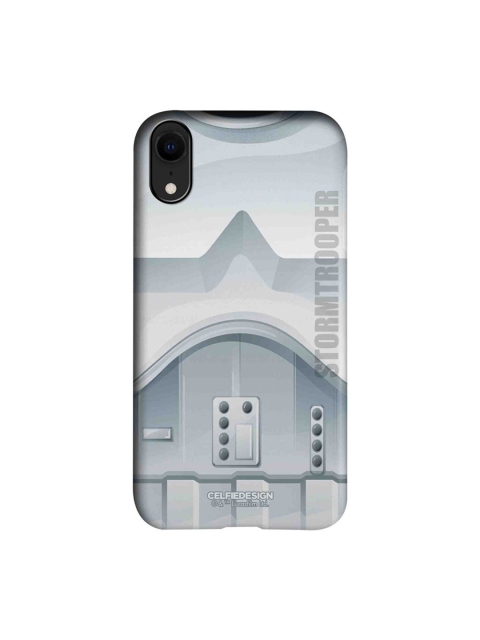 

CelfieDesign Grey & White Attire Trooper iPhone XR Slim Back Case