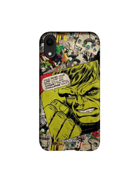 

CelfieDesign Green & Black Comic Hulk iPhone XR Slim Back Case