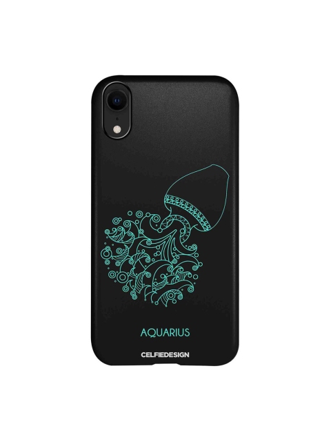 

CelfieDesign Black & Green Aquarius iPhone XR Slim Back Case