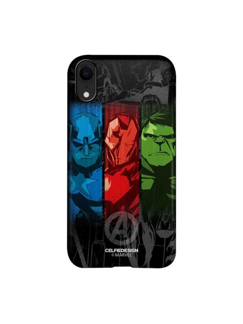 

CelfieDesign Black & Blue Avengers Sketch iPhone XR Slim Back Case