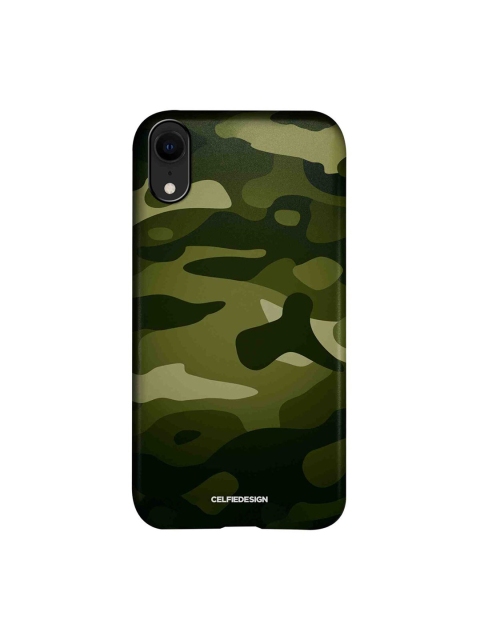 

CelfieDesign Green & Black Camo Army Printed iPhone XR Slim Back Case