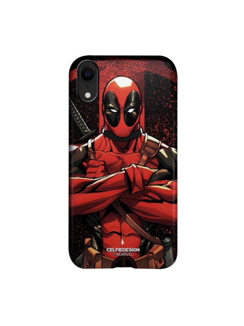 

CelfieDesign Red & Black Deadpool Stance iPhone XR Slim Back Case