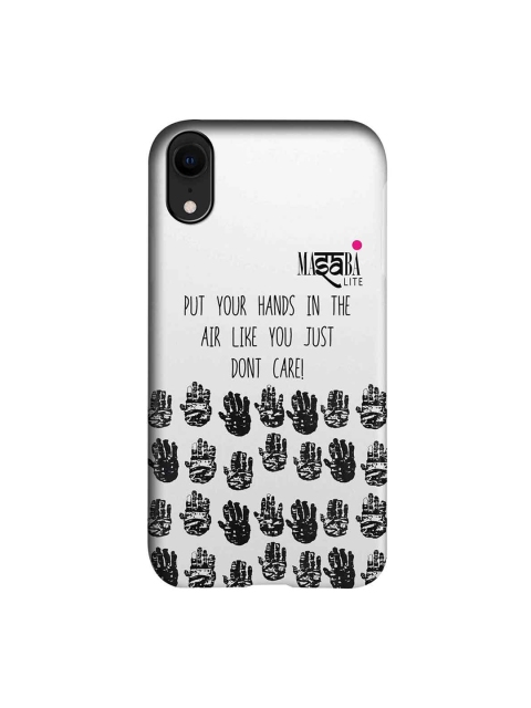 

CelfieDesign White & Black Masaba Hands Up iPhone XR Slim Back Case