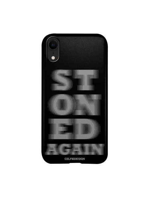 

CelfieDesign Black & Grey Stoned Again iPhone XR Slim Back Case