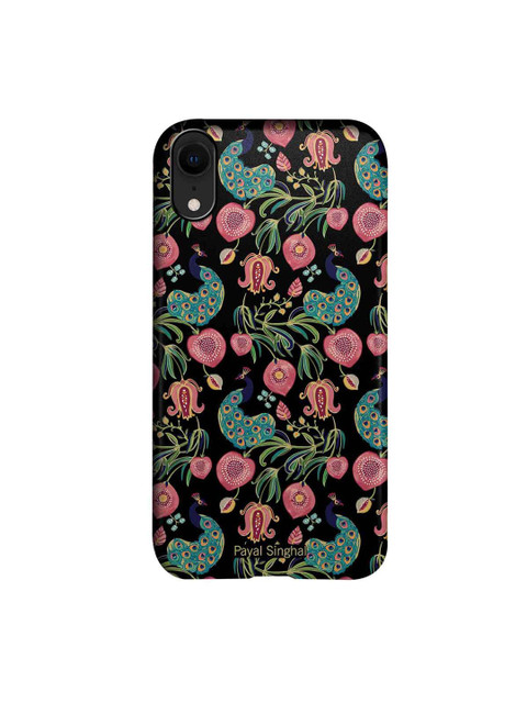

CelfieDesign Black & Green Payal Singhal Anaar and Mor iPhone XR Slim Back Case