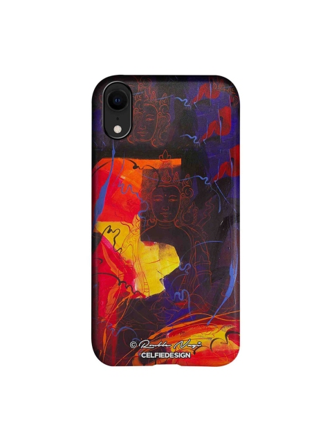 

CelfieDesign Red & Black Moksha Printed iPhone XR Slim Back Case