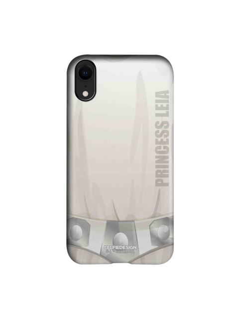

CelfieDesign White & Grey Attire Leia Printed iPhone XR Slim Back Case
