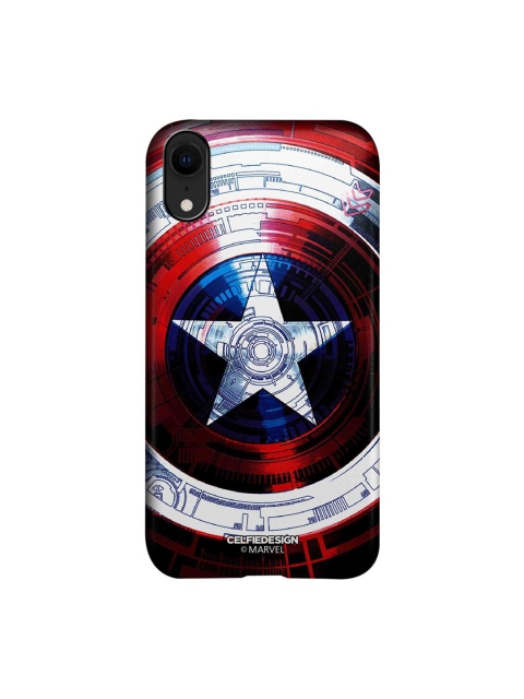 

CelfieDesign Red & Blue Captains Shield Decoded Printed iPhone XR Slim Back Case
