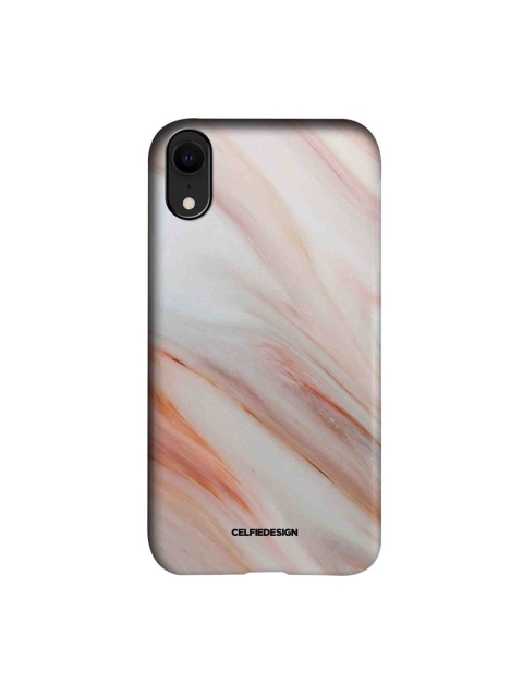

CelfieDesign White & Beige Marble Rosa Levanto Printed iPhone XR Slim Back Case