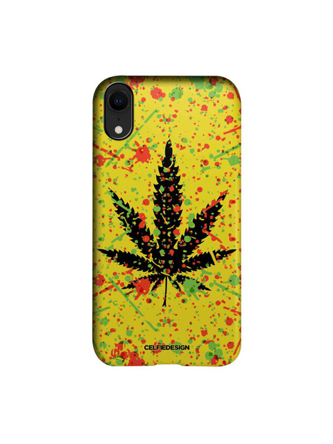 

CelfieDesign Yellow & Black Rasta Splash Printed iPhone XR Slim Back Case
