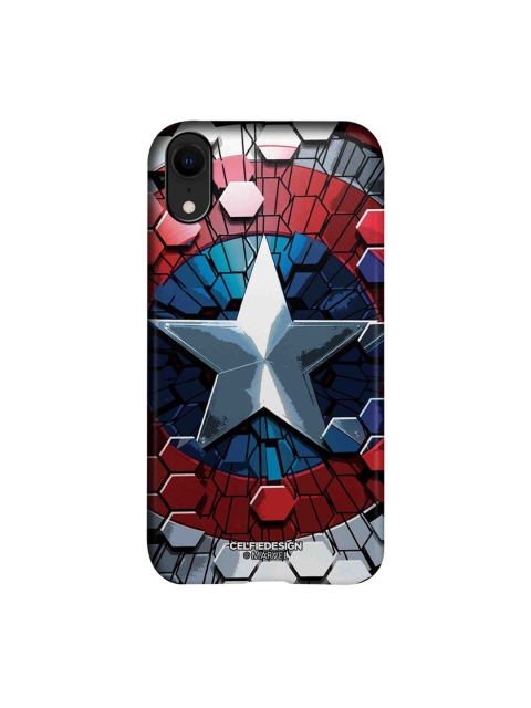 

CelfieDesign Red & Blue Hex Shield iPhone XR Slim Back Case