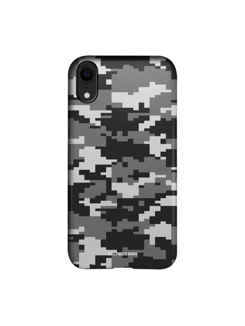 

CelfieDesign Grey & White Camo Pixel iPhone XR Slim Back Case