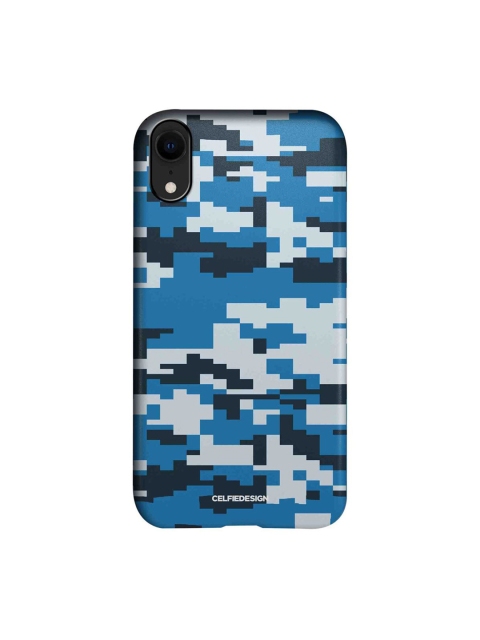 

CelfieDesign Blue & Black Camo Pixel Printed iPhone XR Slim Back Case