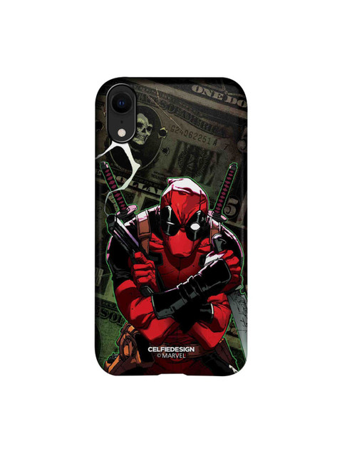 

CelfieDesign Black & Red Deadpool Dollar Printed iPhone XR Slim Back Case