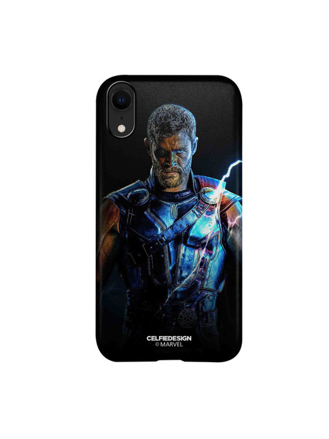 

CelfieDesign Black & Blue The Thor Triumph iPhone XR Slim Back Case