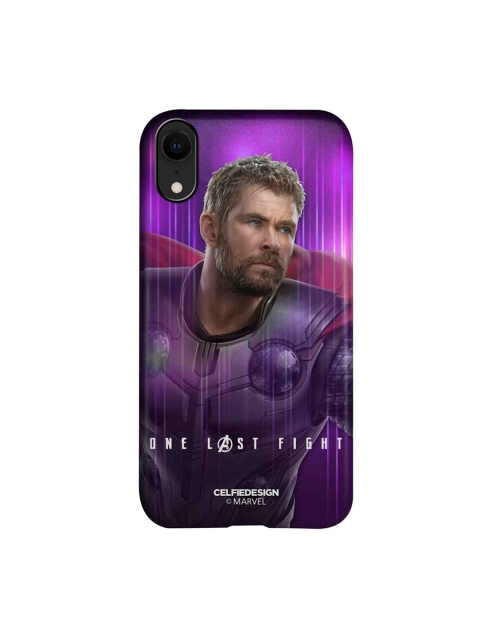 

CelfieDesign Purple & White iPhone XR Slim Back Case