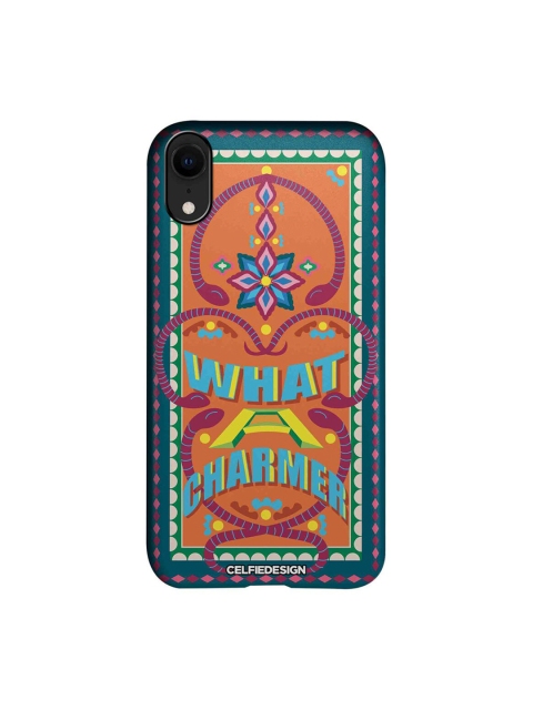 

CelfieDesign Peach-Coloured & Blue What A Charmer Printed iPhone XR Slim Back Case
