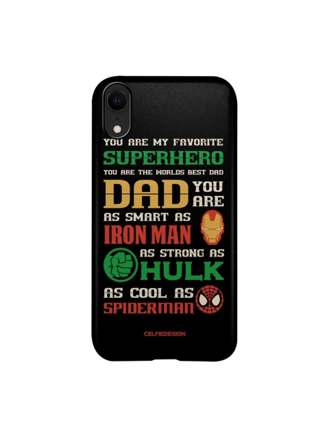 

CelfieDesign Black & Green Superhero Dad iPhone XR Slim Back Case