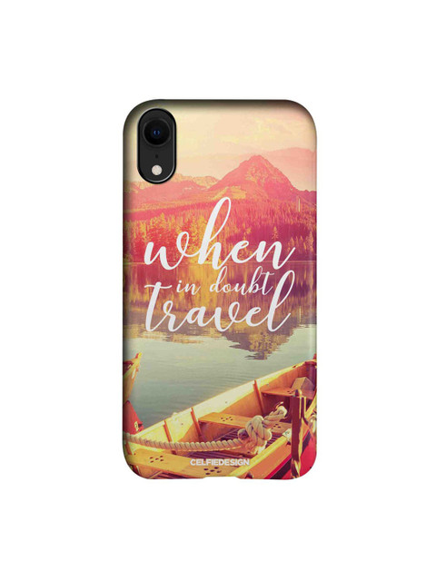 

CelfieDesign Pink & Green When in Doubt Travel Printed iPhone XR Slim Back Case