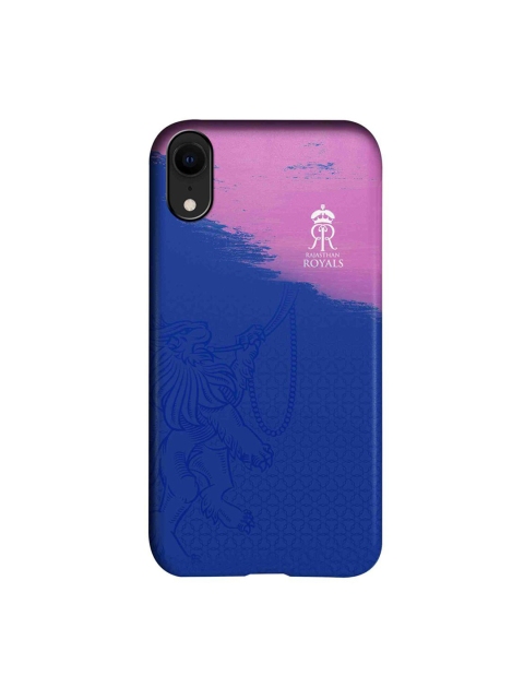 

CelfieDesign Blue & Pink Rajasthan Royals Crest Printed iPhone XR Slim Back Case