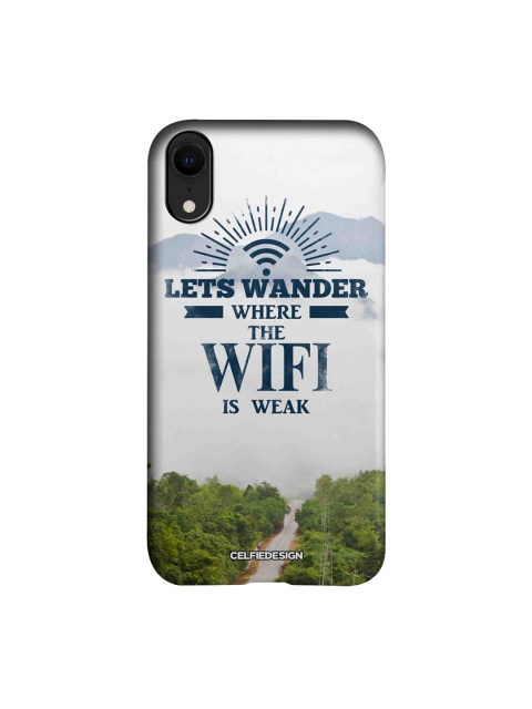 

CelfieDesign White & Green Typography Printed iPhone XR Slim Back Case