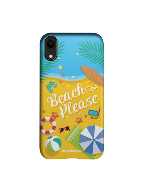 

CelfieDesign Blue & Yellow Beach Please iPhone XR Slim Back Case