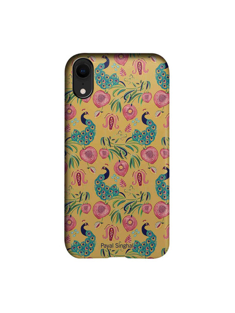 

CelfieDesign Yellow & Blue Payal Singhal Anaar and Mor Printed iPhone XR Slim Back Case