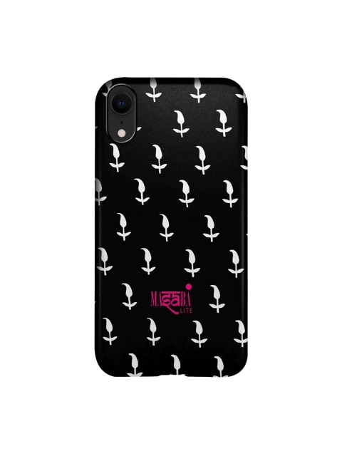 

CelfieDesign Black & White Masaba Leaf Motif Printed iPhone XR Slim Back Case