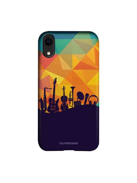 

CelfieDesign Orange & Black iPhone XR Slim Back Case