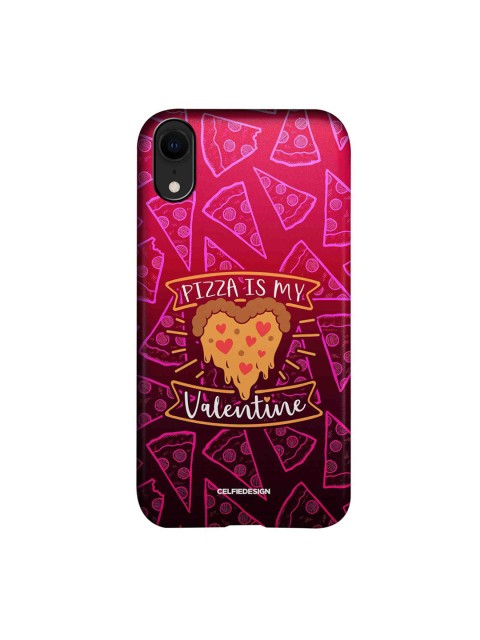 

CelfieDesign Pink & Yellow Pizza Is My Valentine iPhone XR Slim Back Case