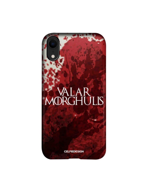 

CelfieDesign Red & White Valar Morghulis iPhone XR Slim Back Case