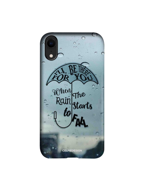 

CelfieDesign Blue & Black Typography Printed iPhone XR Slim Back Case