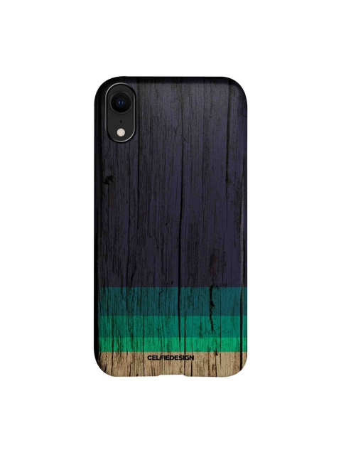 

CelfieDesign Black & Green Wood Stripes iPhone XR Slim Back Case