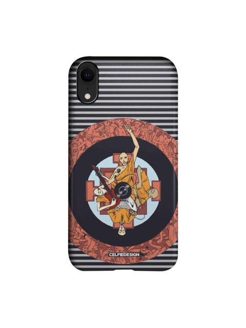 

CelfieDesign Black & White Rock Baba Stripes Printed iPhone XR Slim Back Case