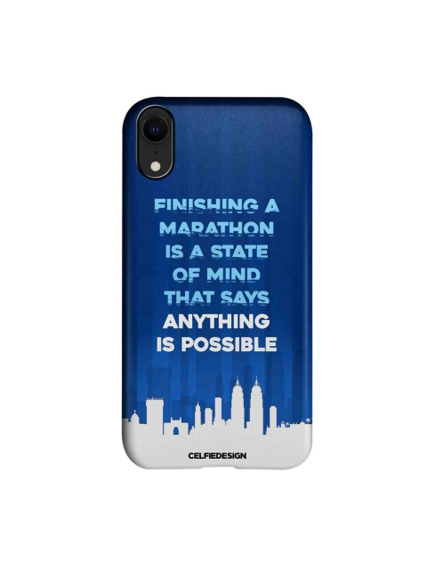 

CelfieDesign Blue & White Anything Is Possible iPhone XR Slim Back Case