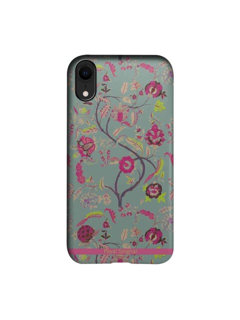 

CelfieDesign Green & Pink Payal Singhal Chintz Print iPhone XR Slim Back Case