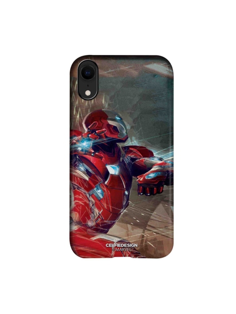 

CelfieDesign Grey & Red Ironman Attack Printed iPhone XR Slim Back Case
