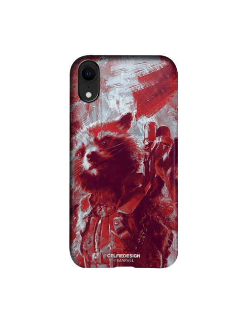

CelfieDesign Red & White Charcoal Art Rocket Printed iPhone XR Slim Back Case