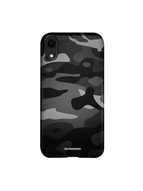 

CelfieDesign Grey & Black Camo Gunmetal Printed iPhone XR Slim Back Case