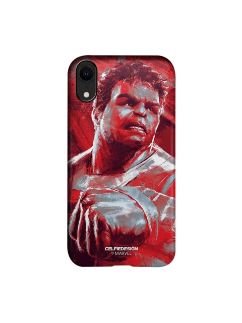 

CelfieDesign Red & Grey Charcoal Art Hulk Printed iPhone XR Slim Back Case