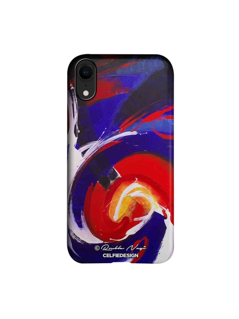 

CelfieDesign Black & Blue Waves Printed iPhone XR Slim Back Case
